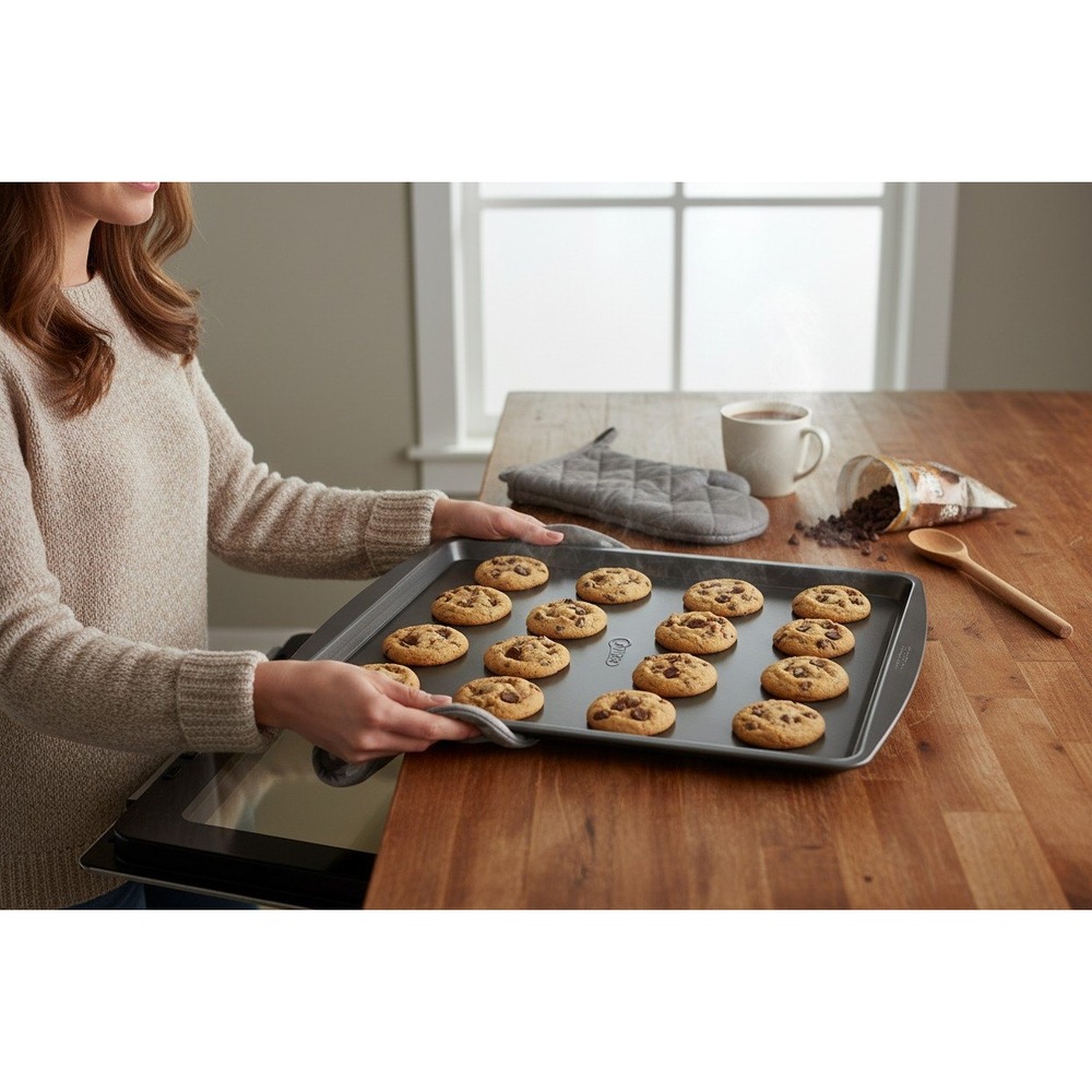 Oreo Cookie Sheet Baking Pan Unisex OS Gray Very Good Non-Stick Logo Bakeware